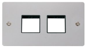 Click Define 2 Gang Plate (2+2) Switch Aperture Black