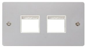 Click Define 2 Gang Plate (2+2) Switch Aperture White