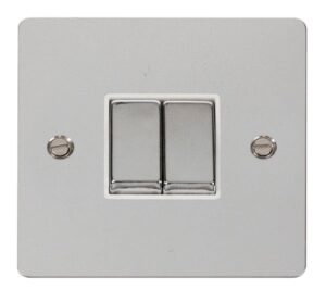 Click Define Ingot 10Ax 2 Gang 2 Way Switch White