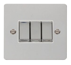 Click Define Ingot 10Ax 3 Gang 2 Way Switch White