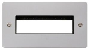 Click Define 2 Gang Plate 6 In-Line Switch Aperture Black