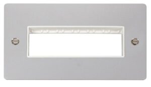 Click Define 2 Gang Plate 6 In-Line Switch Aperture White