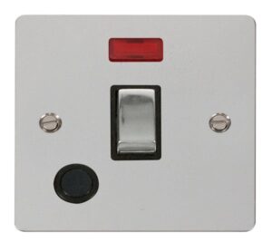 Click Define Ingot 20A 1 Gang Dp Switch Flex Outlet Neon Black