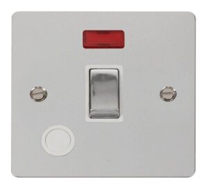 Click Define Ingot 20A 1 Gang Dp Switch Flex Outlet Neon White