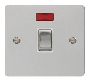 Click Define Ingot 20A 1 Gang Dp Switch Neon White