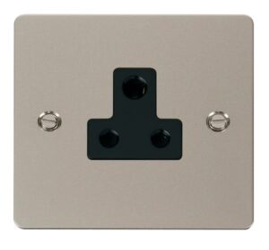 Click Define 5A Round Pin Socket Outlet Black