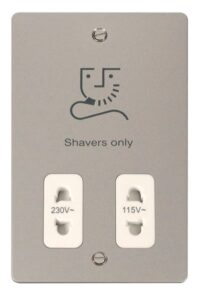 Click Define 115/230V Shaver Socket Outlet White