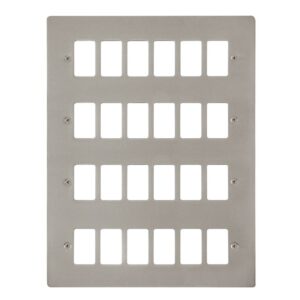 Click Define 24 Gang GridPro Frontplate Pearl Nickel