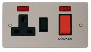 Click Define 45A Dp Switch 13A Dp Switched Socket Neons Black