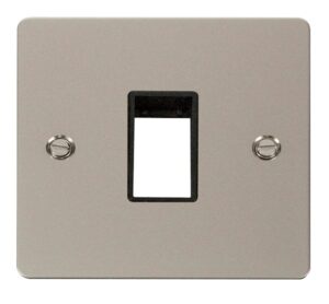 Click Define 1 Gang Plate Single Switch Aperture Black
