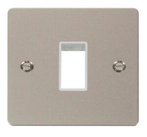 Click Define 1 Gang Plate Single Switch Aperture White