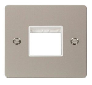 Click Define 1 Gang Plate Twin Switch Aperture White