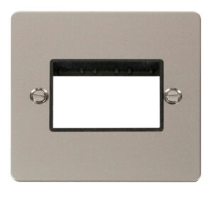 Click Define 1 Gang Plate Triple Switch Aperture Black