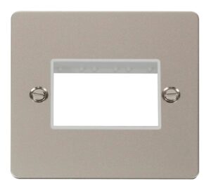 Click Define 1 Gang Plate Triple Switch Aperture White