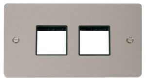 Click Define 2 Gang Plate (2+2) Switch Aperture Black