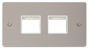 Click Define 2 Gang Plate (2+2) Switch Aperture White