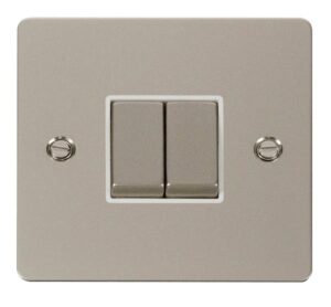 Click Define Ingot 10Ax 2 Gang 2 Way Switch White
