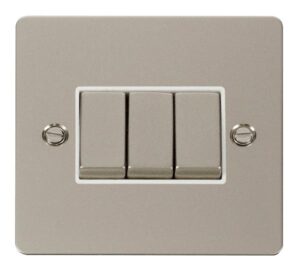 Click Define Ingot 10Ax 3 Gang 2 Way Switch White