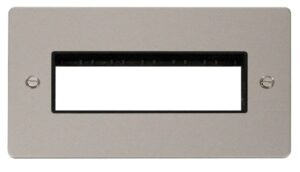 Click Define 2 Gang Plate 6 In-Line Switch Aperture Black