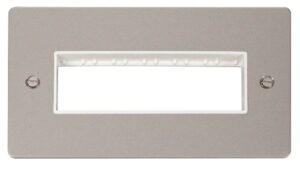 Click Define 2 Gang Plate 6 In-Line Switch Aperture White