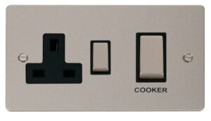 Click Define Ingot 45A Dp Switch 13A Switched Socket Black