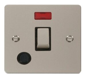 Click Define Ingot 20A 1 Gang Dp Switch Flex Outlet Neon Black