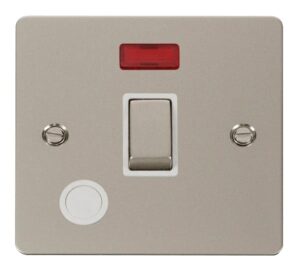 Click Define Ingot 20A 1 Gang Dp Switch Flex Outlet Neon White