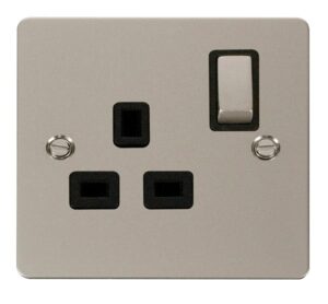 Click Define Ingot 1 Gang 13A Dp Switched Socket Black