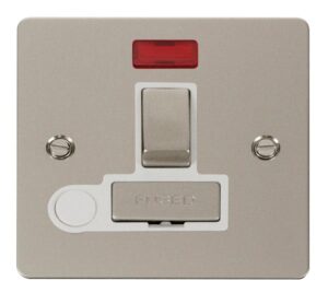 Click Define Ingot 13A Switched Connection Unit Flex Outlet Neon White