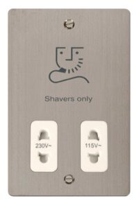 Click Define 115/230V Shaver Socket Outlet White