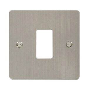Click Define 1 Gang GridPro Frontplate Stainless Steel