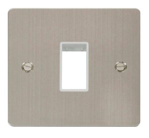 Click Define 1 Gang Plate Single Switch Aperture White