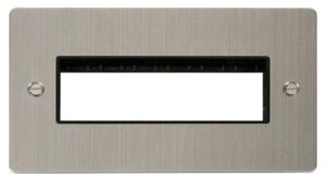 Click Define 2 Gang Plate 6 In-Line Switch Aperture Black