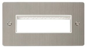 Click Define 2 Gang Plate 6 In-Line Switch Aperture White