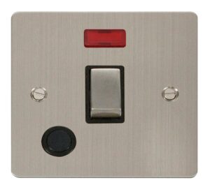 Click Define Ingot 20A 1 Gang Dp Switch Flex Outlet Neon Black