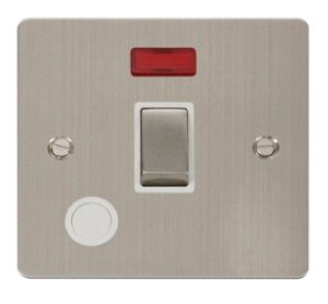 Click Define Ingot 20A 1 Gang Dp Switch Flex Outlet Neon White
