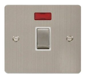 Click Define Ingot 20A 1 Gang Dp Switch Neon White