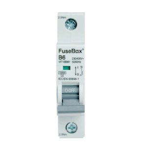 Fusebox Single Pole MCB 6A B Curve 10kA