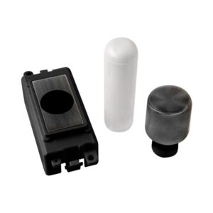 Click GridPro 1 Module Dimmer Mounting Kit Black Insert Metal Matt Bronze