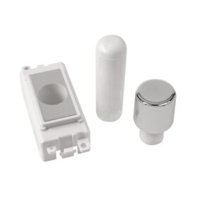 Click GridPro 1 Module Dimmer Mounting Kit White Polished Chrome