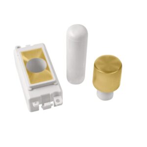 Click GridPro 1 Module Dimmer Mounting Kit White Satin Brass