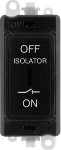 Click GridPro 10A 3 Pole Fan Isolation Switch Black