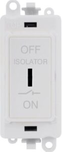 Click GridPro 10A 3 Pole Fan Isolation Switch Polar White