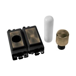 Click GridPro 2 Module Dimmer Mounting Kit Black Antique Brass