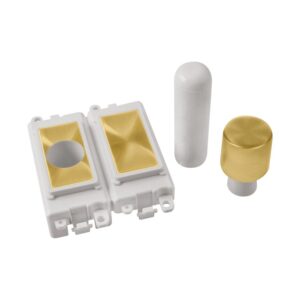 Click GridPro 2 Module Dimmer Mounting Kit White Satin Brass