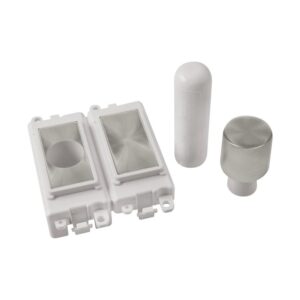 Click GridPro 2 Module Dimmer Mounting Kit White Satin Chrome