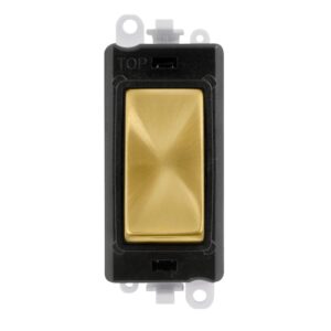 Click GridPro 20Ax 1 Way Switch Module Black Satin Brass