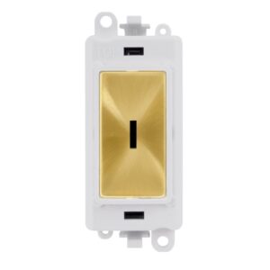 Click GridPro 20Ax 2 Way Keyswitch Module White Satin Brass