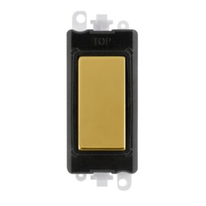 Click GridPro Blank Module Black Polished Brass
