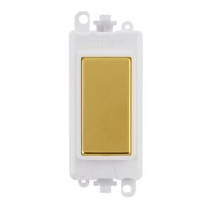 Click GridPro Blank Module White Polished Brass